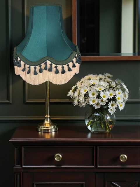 Traditional Dark Green Lampshade Handmade For Table & Floor Standard Lamps Shades, Wall Light Fixtures, Ceiling Pendant Fittings - image 1