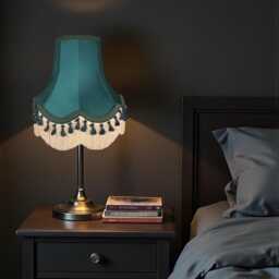 Traditional Dark Green Lampshade Handmade For Table & Floor Standard Lamps Shades, Wall Light Fixtures, Ceiling Pendant Fittings - thumbnail 3