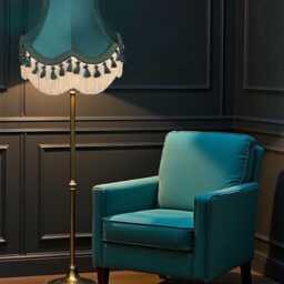Traditional Dark Green Lampshade Handmade For Table & Floor Standard Lamps Shades, Wall Light Fixtures, Ceiling Pendant Fittings - thumbnail 2