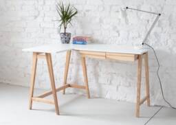 L-Shaped Corner Desk For Small Spaces 135cm X D 85 cm - Left Side
