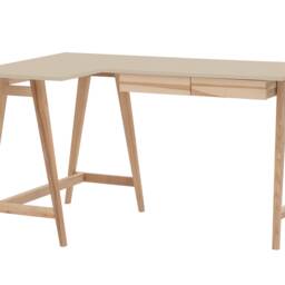 L-Shaped Corner Desk For Small Spaces 135cm X D 85 cm - Left Side - thumbnail 3