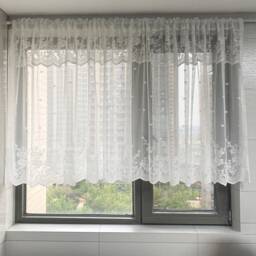 Elegant Lace Short Curtain For Kitchen , Rod Pocket Cafe Curtains - thumbnail 3