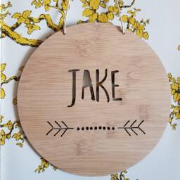 Personalised Wooden Wall/Door Hanging - Dots Arrow-Wall Hanging-Wall Art-Sign-Kids Door Sign-Kids Gift-Baby Gift-Lasercut - thumbnail 2