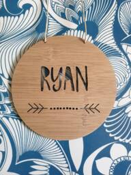 Personalised Wooden Wall/Door Hanging - Dots Arrow-Wall Hanging-Wall Art-Sign-Kids Door Sign-Kids Gift-Baby Gift-Lasercut
