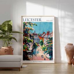 Leicester Travel Print Botanical British Wall Art - thumbnail 3