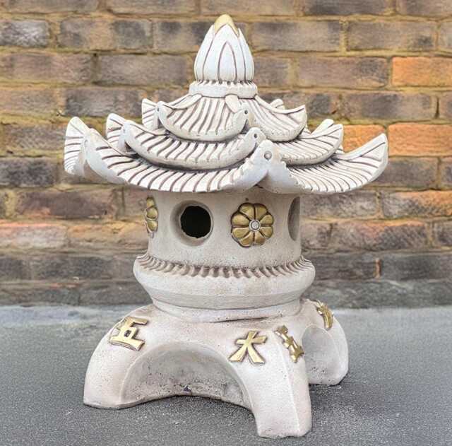 Large Pagoda Sculpture Concrete Lantern Figurine Outdoor Statue Tradition Ornament Modern Decoration Pagoda Lover Gift Yard Art - image 1