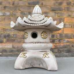 Large Pagoda Sculpture Concrete Lantern Figurine Outdoor Statue Tradition Ornament Modern Decoration Pagoda Lover Gift Yard Art - thumbnail 2