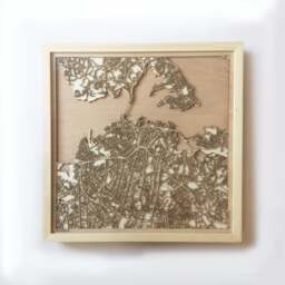 Auckland Wooden Street Map - Laser Cut 3D Wood Wall Art - thumbnail 1