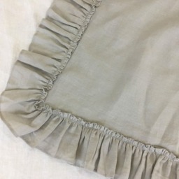 Linen Euro Sham Cover W. Country Ruffle Hem, Linen Euro Pillow Sham Covers, 12x16, 16x16, 18x18, 20x20, 24x24, 26x26 Or Custom Size - thumbnail 2