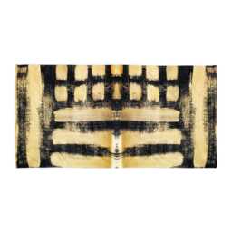 "Gold Patterned Beach Towel Abstract Art Bath Towel - 30""x60" - thumbnail 3