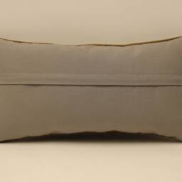 Textured Kilim Lumbar Pillow Cover, Boho Throw Cushion, 10x20 - thumbnail 4