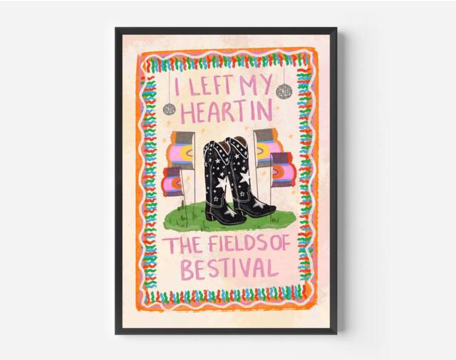 Bestival Festival Print Illustrated Music Artwork