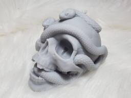 Snake Skull Candle Custom Scent & Color, Soy Wax, Witchcraft Candle