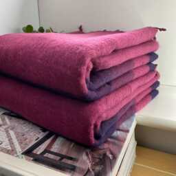 Yak Wool Blanket/ Living Room Throw /Sofa /Travel Throw/ Rug Camping Wrap/Meditation Out Door Hand-Loomed Nepal B8 - thumbnail 2