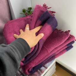 Yak Wool Blanket/ Living Room Throw /Sofa /Travel Throw/ Rug Camping Wrap/Meditation Out Door Hand-Loomed Nepal B8 - thumbnail 3