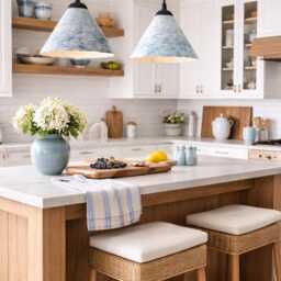 Kitchen Island Pendant Lighting Blue Ceramic Handmade Modern Hanging Light Wabi Sabi Lamp Scandinavian Home - thumbnail 2