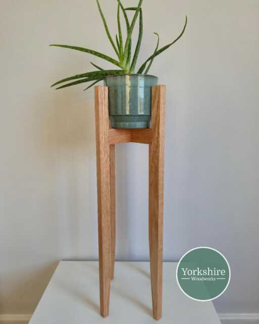 60cm Tall Oak Plant Stand - image 1