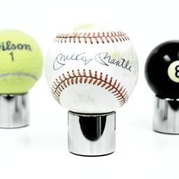 Ultra Premium Polished Autographed Baseball Tennis Billiard Croquet Ball Display Stand Made From Airplane Parts Ver Ii - Show Off Your Balls - thumbnail 2