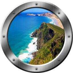 Fake Window 3D Ocean View Wall Decal Sea Porthole Peel & Stick Decor Vwaq Sp33 - thumbnail 2