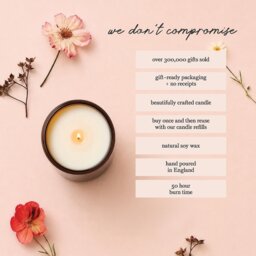 Thank You Bridesmaid Gift Wildflower Candle Scented Soy Wax Amber Glass - thumbnail 2