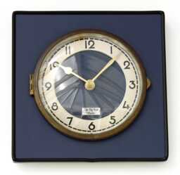 Retro Blue Wall Clock - 22cm New Handmade Formica Atomic Style Mid Century Vintage French Gift Off The Clocks - thumbnail 1