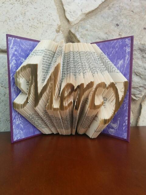 Mercy - Folded Book Art Fully Customizable, Religious, Godly - image 1