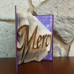 Mercy - Folded Book Art Fully Customizable, Religious, Godly - thumbnail 2