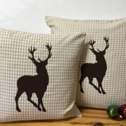 Country Style Cushion Cover Pillow Christmas Brown 50x50cm - thumbnail 2