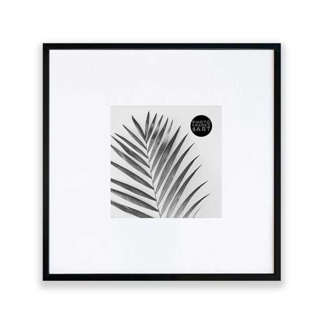 "Matte Black Wooden Photo Frame 18x18"" For 8x8" - image 1