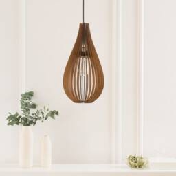 Wooden Light Fixture, Wood Pendant Lamp, Ceiling Light, Mid Century Modern, Kitchen Island Lighting, Scandinavian Design, Natural - thumbnail 3