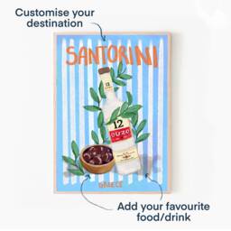 Customisable Travel Poster Print - Illustrated By Weezy Colourful Summer Print, Poster, Holiday - thumbnail 1