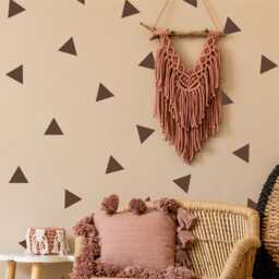 Triangles - 7.5cm - Vinyl Wall Decals 3 Inch - 1 Colour Modern Geometric Shapes Stickers Baby Boys Girls Nursery Kids Teens Room D??cor - thumbnail 2