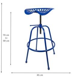 Industrial Cast Iron Steel Tractor Seat Stool Powder Coated Bar - thumbnail 4