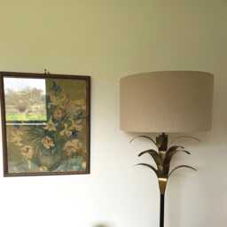 stone Grey Linen Drum Lampshade/ Ceiling Shade, With A White Lining - thumbnail 2