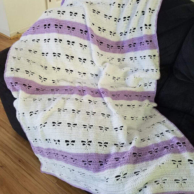 Dragonfly Throw-Made To Order-Approximately 4-6 Weeks Make