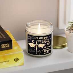 A Dragon Without Its Rider Candle, Basgiath War College Candle, Fourth Wing Candle, Book Themed Candles, Fantasy Book Candle, Fantasy Gift - thumbnail 2