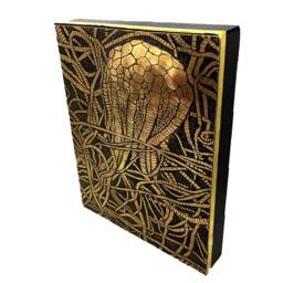 Uintacrinus Fossil Crinoid Etched in Brass On Artblock