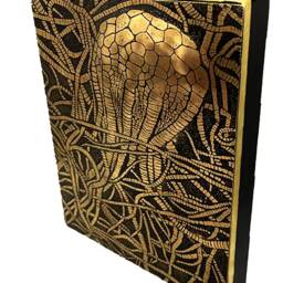 Uintacrinus Fossil Crinoid Etched in Brass On Artblock - thumbnail 3