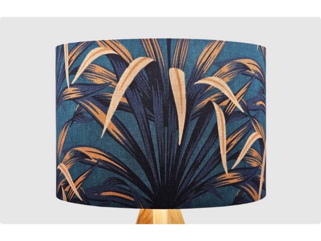 Modern Deep Blue Lampshade, Table Floor Lamp/Ceiling Pendant Small Medium Large 15cm 20cm 25cm 30cm 35cm 40cm Fabric Drum Light Shade - image 1