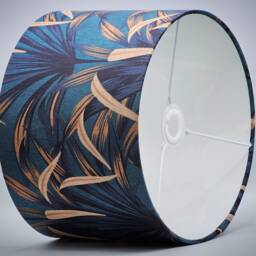 Modern Deep Blue Lampshade, Table Floor Lamp/Ceiling Pendant Small Medium Large 15cm 20cm 25cm 30cm 35cm 40cm Fabric Drum Light Shade - thumbnail 3