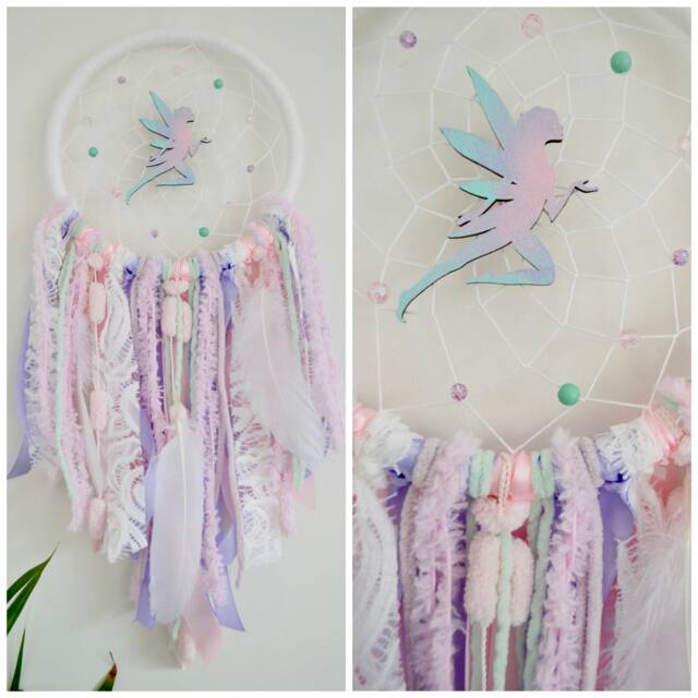 Choose Your Colour, Custom Made Fairy Dreamcatcher Wall Hanging - image 1