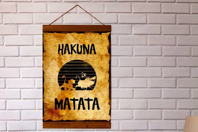 Hakuna Matata, Lion King's Inspired Canvas Print - Nursery Wall Art Decor - image 1