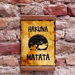 Hakuna Matata, Lion King's Inspired Canvas Print - Nursery Wall Art Decor - thumbnail 2