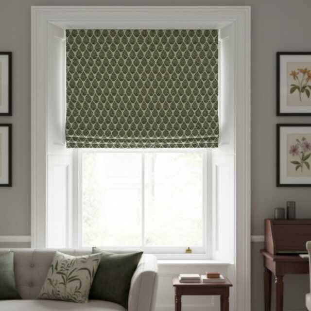 Bespoke Roman Blinds - Made To Measure With Embroidered Fabric Custom Shades - image 1