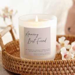 Personalized Best Friend Gift Candle, Soy Wax, Birthday - thumbnail 1