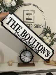 The Surnames - Street Sign 3D Look Personalised Wall Mount Mdf Wedding Gift Birthday Home Decor Wall Plaque Christmas - thumbnail 1