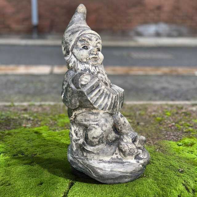 Concrete Gnome Statue Garden Stone Sculpture Outdoor Patio Decoration Cement Elf Figurine Handcrafted Troll Ornament Gnome Art Gift - image 1