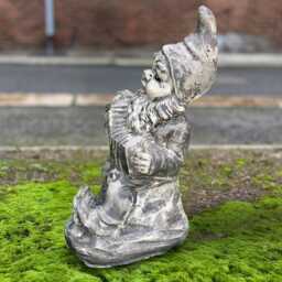 Concrete Gnome Statue Garden Stone Sculpture Outdoor Patio Decoration Cement Elf Figurine Handcrafted Troll Ornament Gnome Art Gift - thumbnail 3