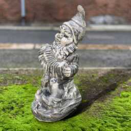Concrete Gnome Statue Garden Stone Sculpture Outdoor Patio Decoration Cement Elf Figurine Handcrafted Troll Ornament Gnome Art Gift - thumbnail 4