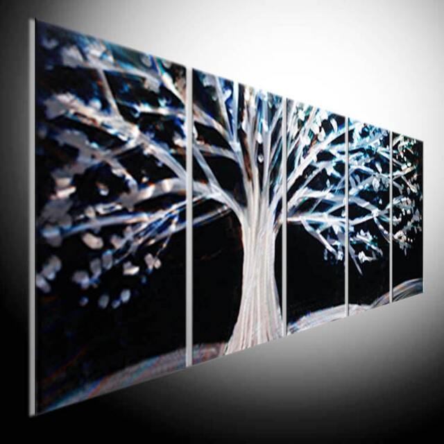Abstract Metal Tree Wall Art, Modern Aluminum Sculpture Painting - image 1